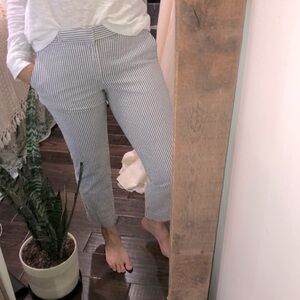 BANANA REPUBLIC pants seersucker Hampton style size 6 cotton fabric